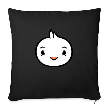 Bird Face Head Duck Cute Cute Friendly - Sofa pillowcase 17,3'' x 17,3'' (45 x 45 cm) - black - Front