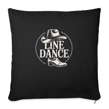 Line Dance Group Training My Dance Sport - Sofa pillowcase 17,3'' x 17,3'' (45 x 45 cm) - black - Front