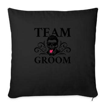 Team Groom Wedding - Sofa pillowcase 17,3'' x 17,3'' (45 x 45 cm) - black - Front