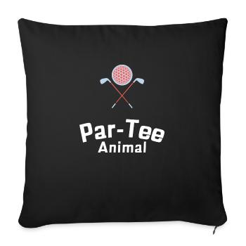 Par-Tee Tier - Sofakissenbezug 45 x 45 cm - Schwarz - Vorne