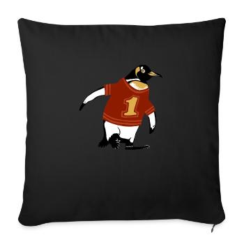 Pinguin Hemd - Sofakissenbezug 45 x 45 cm - Schwarz - Vorne