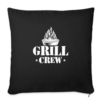 Grill Crew Grilling - Sofa pillowcase 17,3'' x 17,3'' (45 x 45 cm) - black - Front
