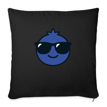 Blueberry Head - Sofa pillowcase 17,3'' x 17,3'' (45 x 45 cm) - black - Front