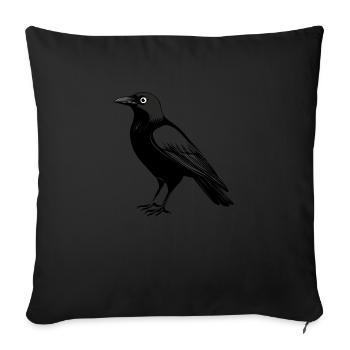 Raven - Crow - Sofa pillowcase 17,3'' x 17,3'' (45 x 45 cm) - black - Front