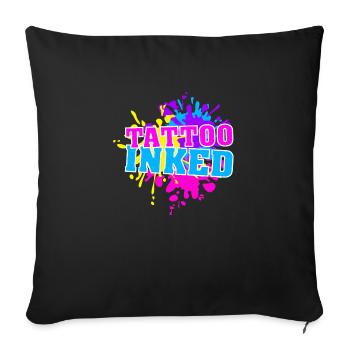 Tattoo Inked Splash - Sofakissenbezug 45 x 45 cm - Schwarz - Vorne
