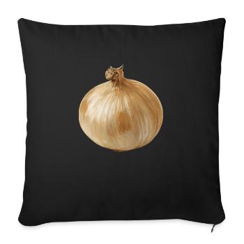 zwiebel - Sofakissenbezug 45 x 45 cm - Schwarz - Vorne