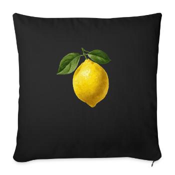 Lemon - Sofa pillowcase 17,3'' x 17,3'' (45 x 45 cm) - black - Front
