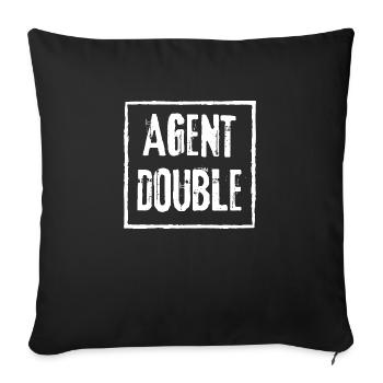 AGENT DOUBLE Grunge Rock - Housse de coussin décorative 45 x 45 cm - noir - Devant