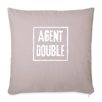 AGENT DOUBLE Grunge Rock - Housse de coussin décorative 45 x 45 cm - taupe clair - Devant
