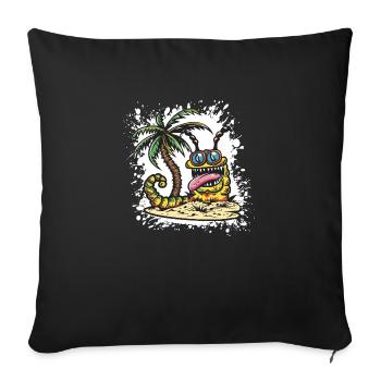 Wurm Summer Holiday - Sofa pillowcase 17,3'' x 17,3'' (45 x 45 cm) - black - Front