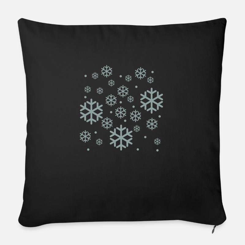 Schnee - Sofakissenbezug 45 x 45 cm - Schwarz