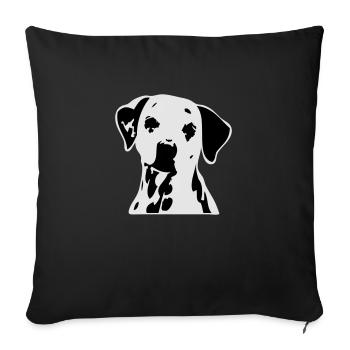 dogz_dalmatiner - Sofa pillowcase 17,3'' x 17,3'' (45 x 45 cm) - black - Front