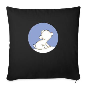 Baby Polar Bear - Housse de coussin décorative 45 x 45 cm - noir - Devant
