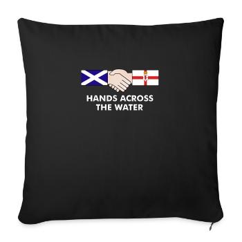 hands_across_copy - Sofa pillowcase 17,3'' x 17,3'' (45 x 45 cm) - black - Front