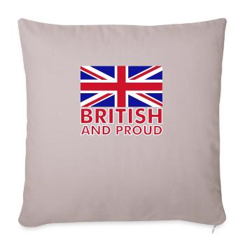 British and Proud - Sofa pillowcase 17,3'' x 17,3'' (45 x 45 cm) - light taupe - Front