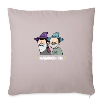 Marabouch'pic - Housse de coussin décorative 45 x 45 cm - taupe clair - Devant