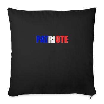 patriote03.png - Housse de coussin décorative 45 x 45 cm - noir - Devant