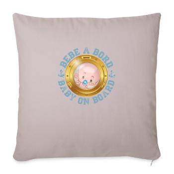 Bébé à bord - Housse de coussin décorative 45 x 45 cm - taupe clair - Devant