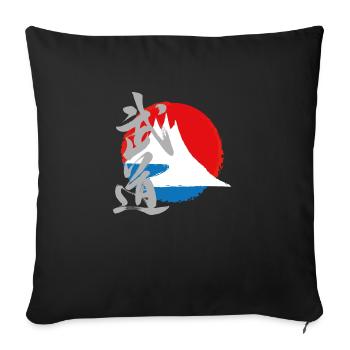 insert tshirt dos2 png - Housse de coussin décorative 45 x 45 cm - noir - Devant