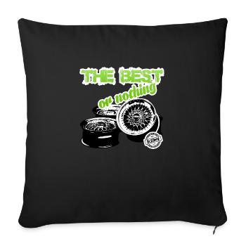 DLEDMV - The Best or noth - Housse de coussin décorative 45 x 45 cm - noir - Devant