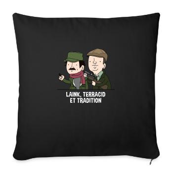 Laink, Terracid et Tradition - Housse de coussin décorative 45 x 45 cm - noir - Devant