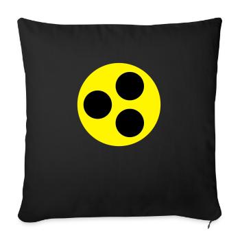 Blindenzeichen - Sofakissenbezug 45 x 45 cm - Schwarz - Vorne