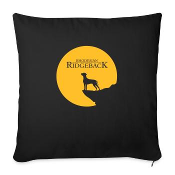 Rhodesian Ridgeback Rising Sun - Sofakissenbezug 45 x 45 cm - Schwarz - Vorne