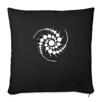 Crop circle ou cercle de culture du 29/07/1996 - Housse de coussin décorative 45 x 45 cm - noir - Devant