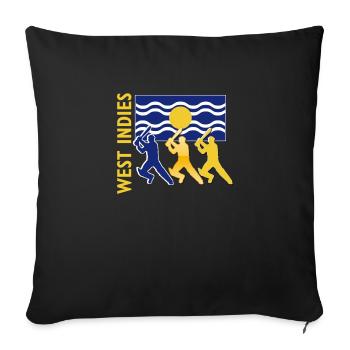 Cricket Players - West Indies - Sofa pillowcase 17,3'' x 17,3'' (45 x 45 cm) - black - Front