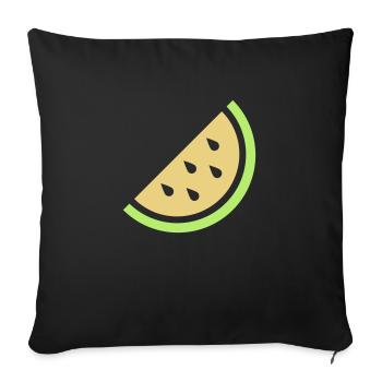 Melone - Sofakissenbezug 45 x 45 cm - Schwarz - Vorne