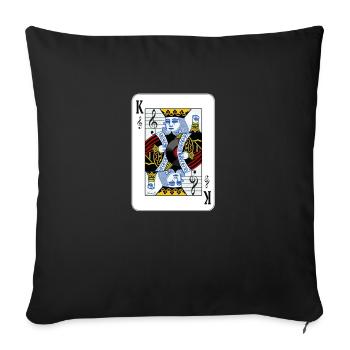 KING OF MUSIC - Sofa pillowcase 17,3'' x 17,3'' (45 x 45 cm) - black - Front