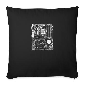 Mainboard - Nerd & Geek Hardware - Sofakissenbezug 45 x 45 cm - Schwarz - Vorne