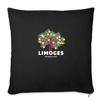 Limoges Pomme du Limousin - Housse de coussin décorative 45 x 45 cm - noir - Devant