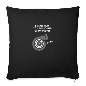 JDM TURBO sound | T-shirts JDM - Sofa pillowcase 17,3'' x 17,3'' (45 x 45 cm) - black - Front