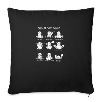 Kayak Capers - Sofa pillowcase 17,3'' x 17,3'' (45 x 45 cm) - black - Front