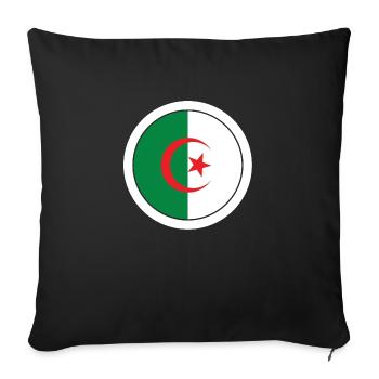 Algerie drapeau pays - Housse de coussin décorative 45 x 45 cm - noir - Devant