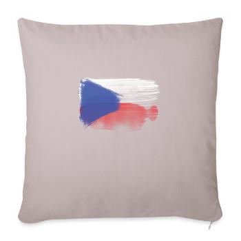 Tschechische flagge - Sofakissenbezug 45 x 45 cm - helles Taupe - Vorne