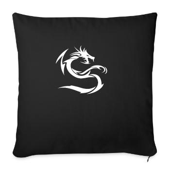 Snow White Drachen - Sofakissenbezug 45 x 45 cm - Schwarz - Vorne