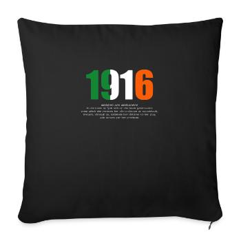 1916 Easter Rising and Proclamation Omens Long-sle - Sofa pillowcase 17,3'' x 17,3'' (45 x 45 cm) - black - Front