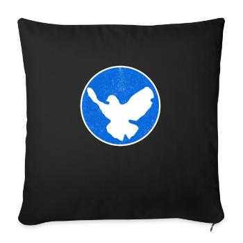 Dove of Peace - blue - Sofakissenbezug 45 x 45 cm - Schwarz - Vorne