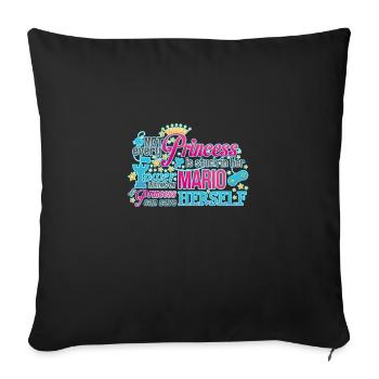 This Princess - Sofa pillowcase 17,3'' x 17,3'' (45 x 45 cm) - black - Front
