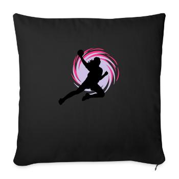 Eddy handball - Housse de coussin décorative 45 x 45 cm - noir - Devant