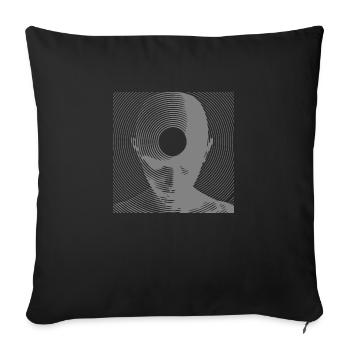 Free-Mind-grey - Sofakissenbezug 45 x 45 cm - Schwarz - Vorne