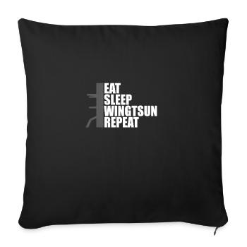 eat sleep wingtsun dummy - Sofakissenbezug 45 x 45 cm - Schwarz - Vorne