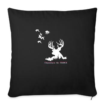chasse - Housse de coussin décorative 45 x 45 cm - noir - Devant