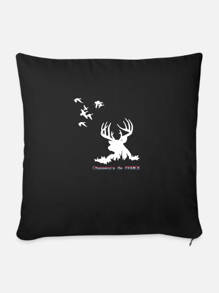 chasse - Housse de coussin décorative 45 x 45 cm - noir