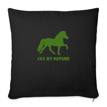 4x4 tölt green - Sofakissenbezug 45 x 45 cm - Schwarz - Vorne