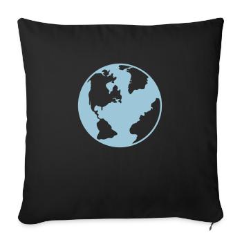 blauer planet - Sofakissenbezug 45 x 45 cm - Schwarz - Vorne