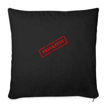 Stempel Trinkfest Rot - Sofakissenbezug 45 x 45 cm - Schwarz - Vorne