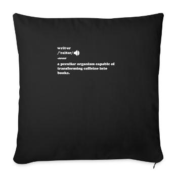 Writer - Sofa pillowcase 17,3'' x 17,3'' (45 x 45 cm) - black - Front